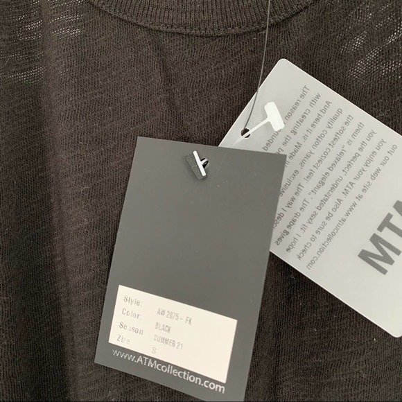 ATM Black Trapeze Mini Dress Women’s Size Small NWT - Picture 9 of 11